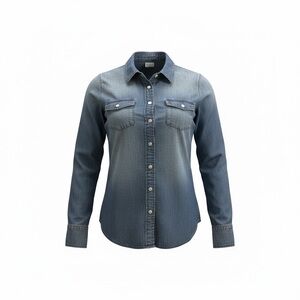 J. Crew Chambray Denim Collared Long Sleeve Shirt